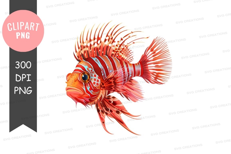 Vibrant lionfish clipart png