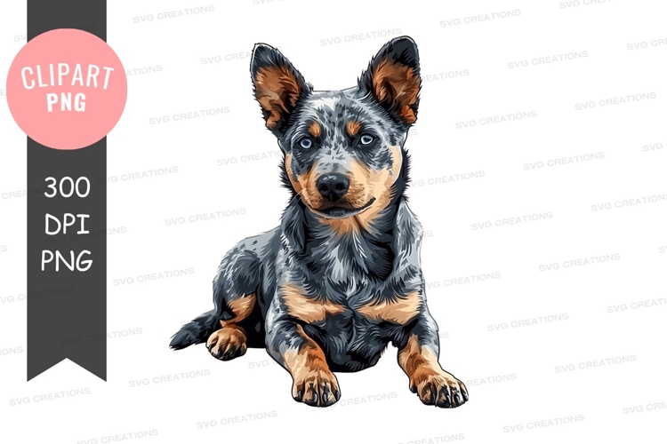 Blue heeler puppy clipart png