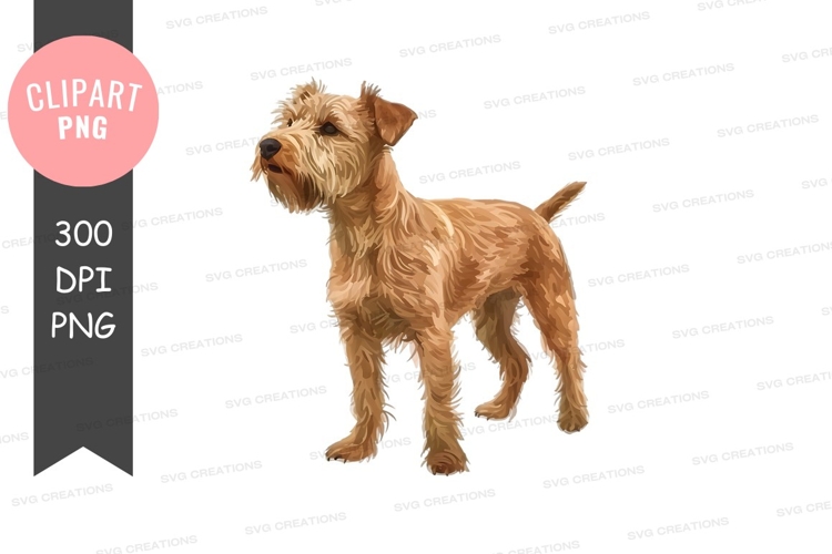 Brown terrier dog clipart png