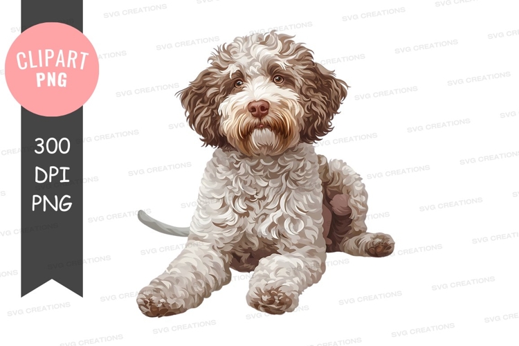 Cute brown and white puppy clipart png