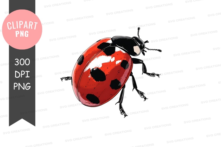 Red ladybug clipart png