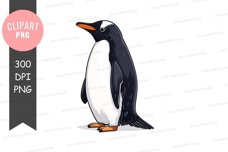 Black And White Penguin Clipart Image 23