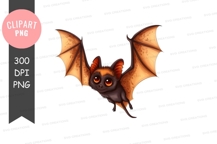 Cute bat clipart png