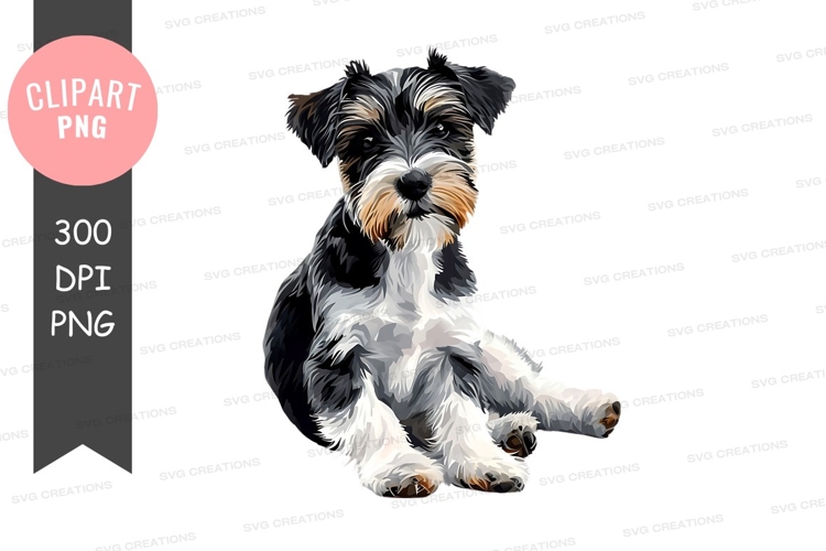 Dog Black And White Clipart Image 10