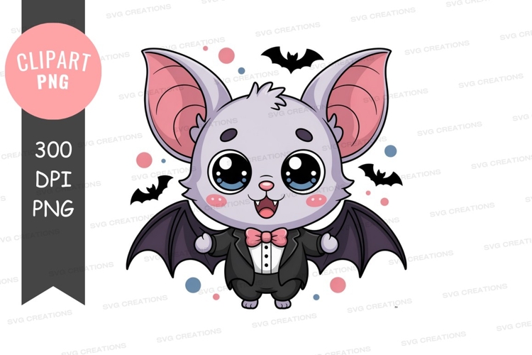 Cute bat in formal attire