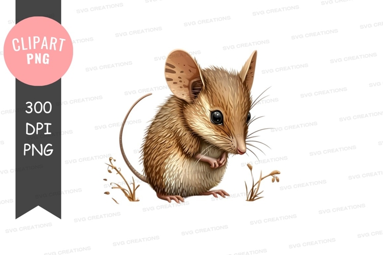 Cute brown mouse clipart png
