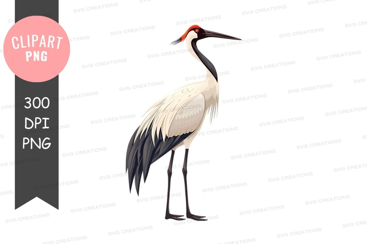 Elegant crane clipart png