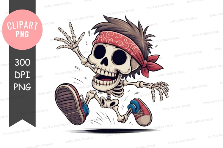 Skateboarding skeleton clipart png