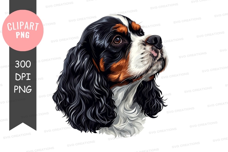 Portrait of a cavalier king charles spaniel