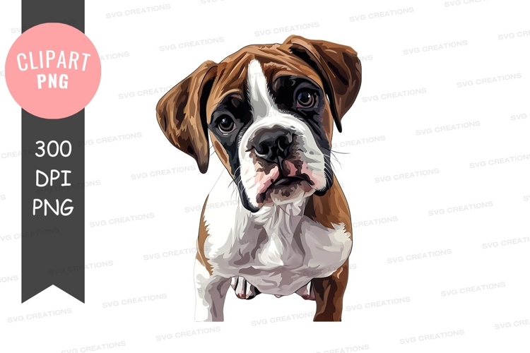 Portrait of a boxer dog