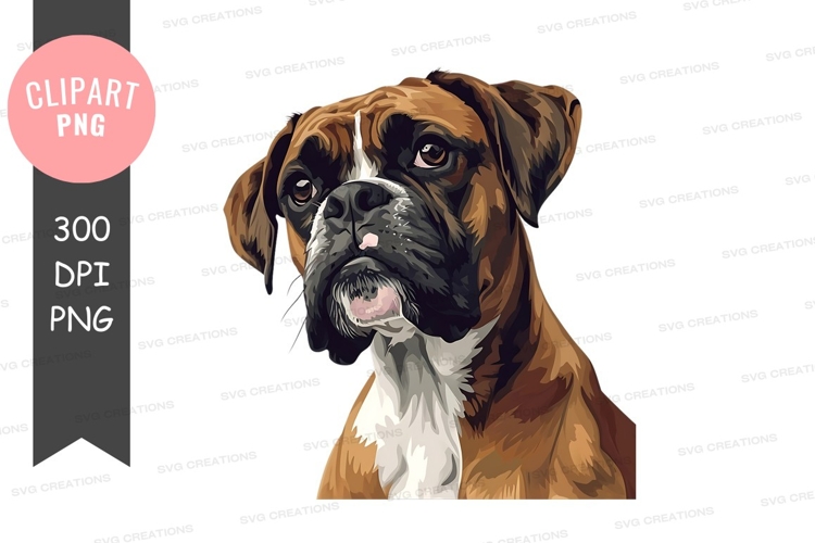 Boxer Dog Clipart Image 17