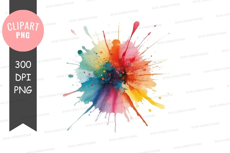 Colorful paint splatter