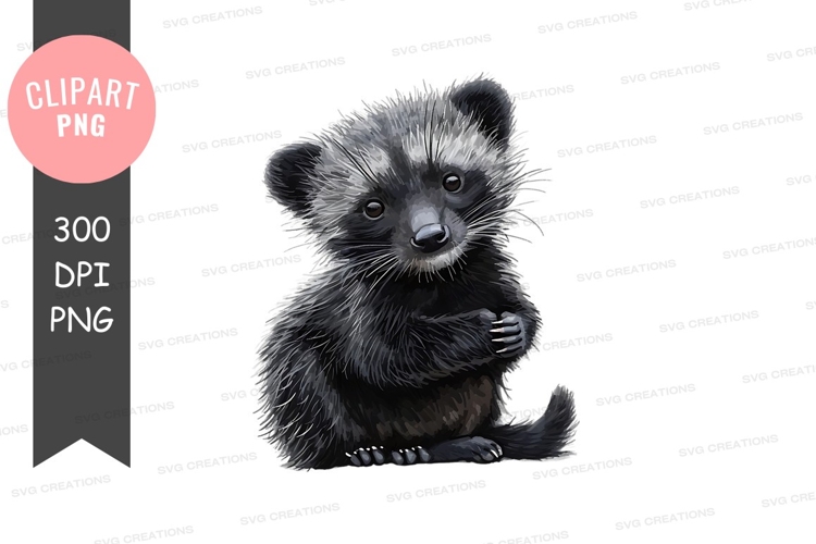 Black And White Animal Clipart Image 6