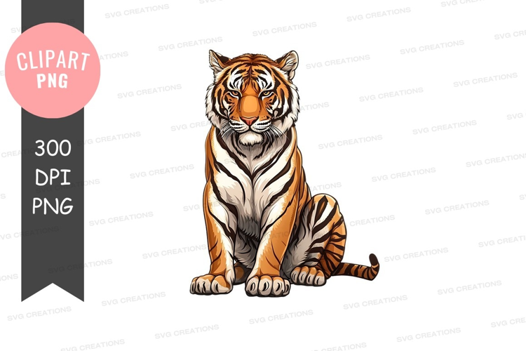 Majestic tiger sitting