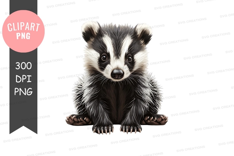 Cute badger clipart png