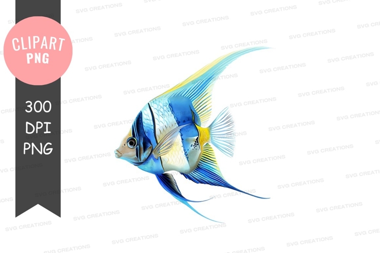 Blue and yellow tropical fish