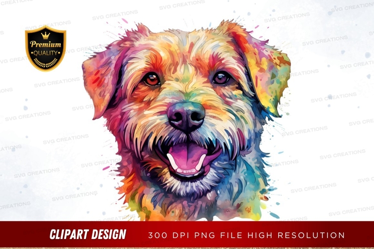 Colorful dog clipart png