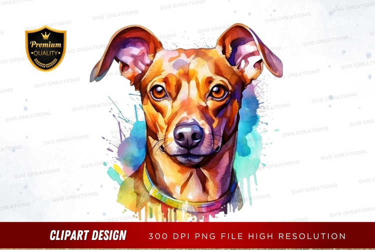 Vibrant dog portrait