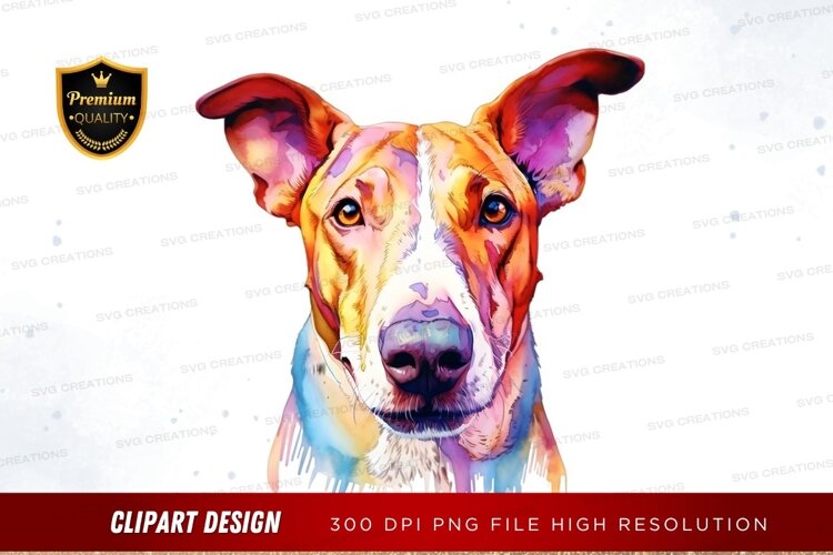 Colorful dog portrait example image 1