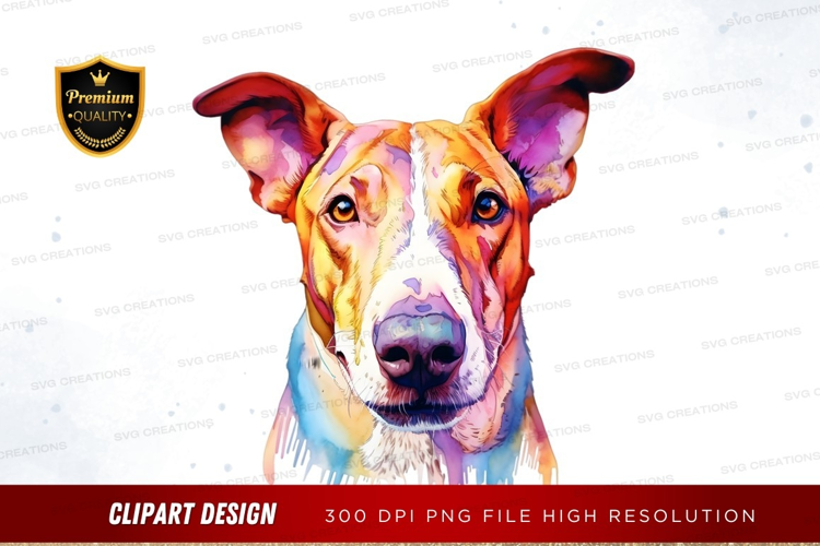Colorful dog portrait
