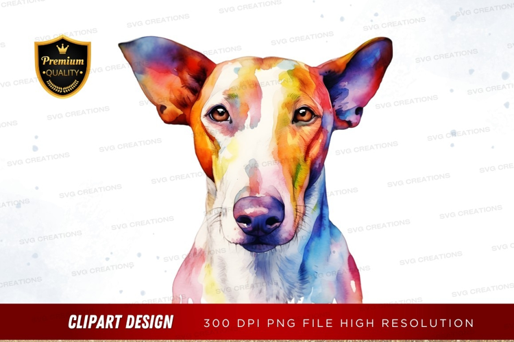 Colorful dog portrait