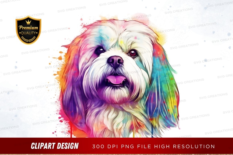 Colorful dog portrait