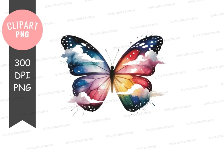 Colorful butterfly clipart png