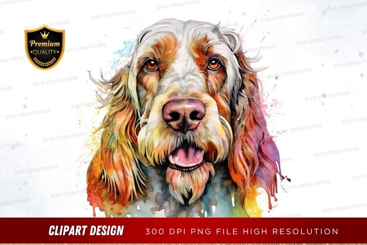 Colorful dog portrait example image 1