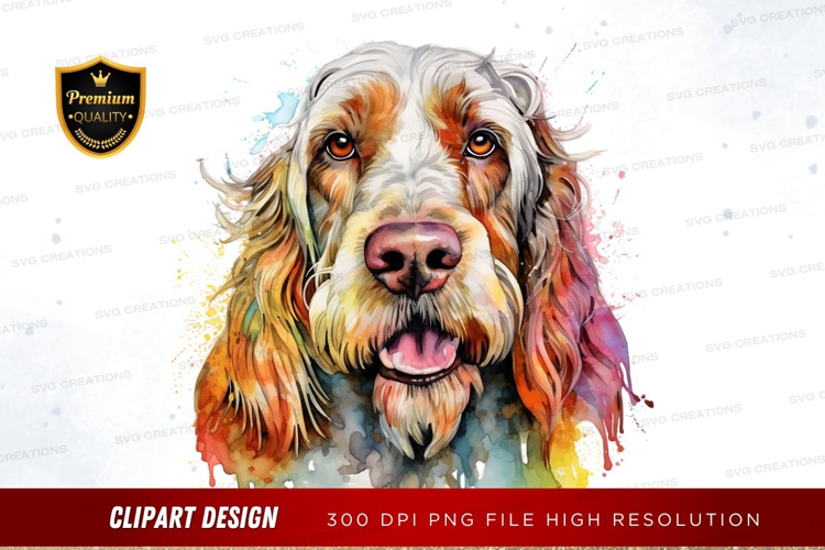 Colorful dog portrait