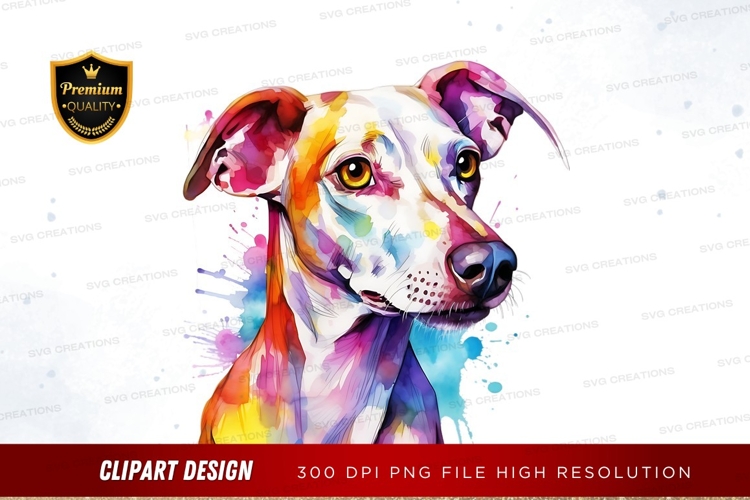 Colorful dog clipart png