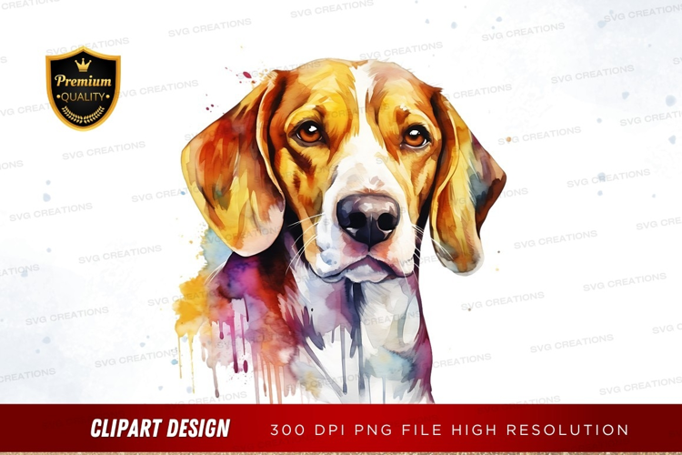 Vibrant dog portrait
