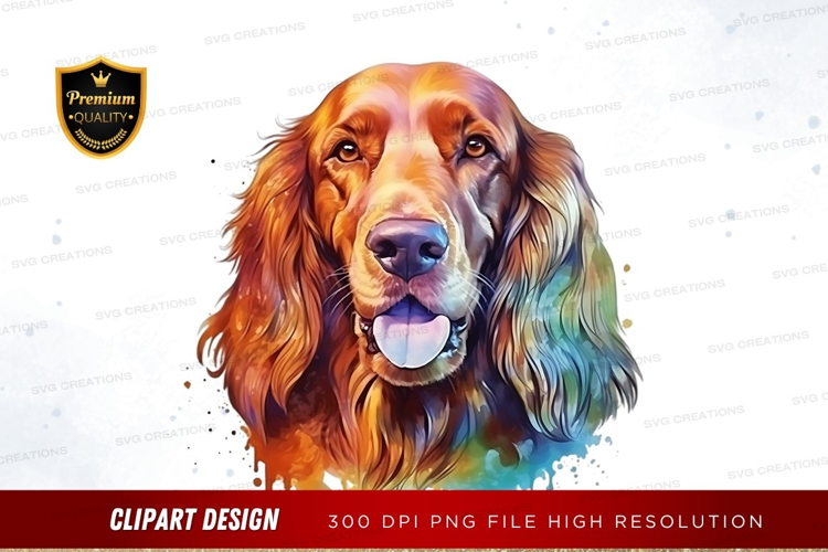 Vibrant dog portrait