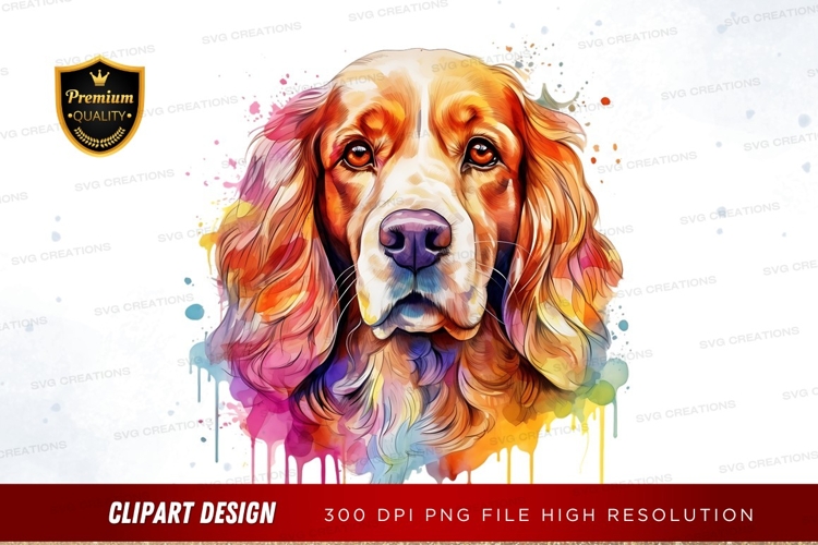 Colorful dog portrait