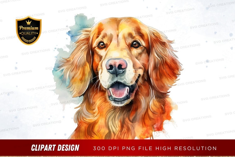 Golden Retriever Clipart Image 4