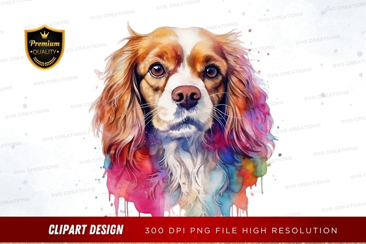 Colorful dog portrait
