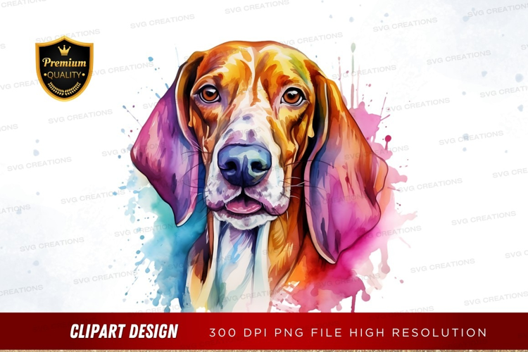 Colorful dog portrait