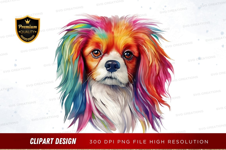 Colorful dog portrait