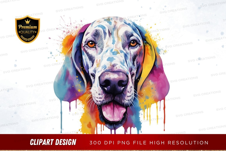 Colorful dog portrait