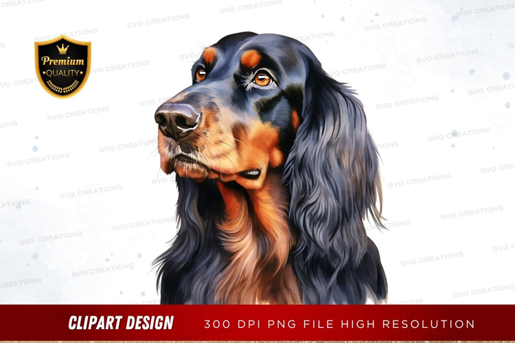 Portrait of a black and tan dog