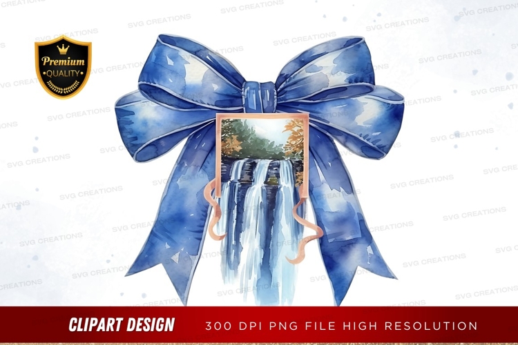 Waterfall in a blue ribbon