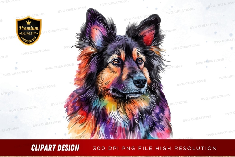 Vibrant dog portrait