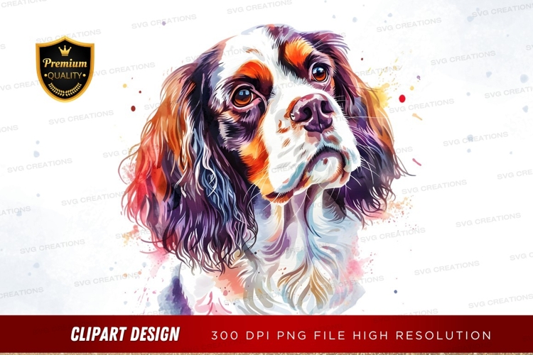 Vibrant dog portrait