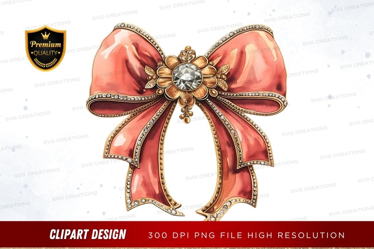 Elegant red bow clipart png