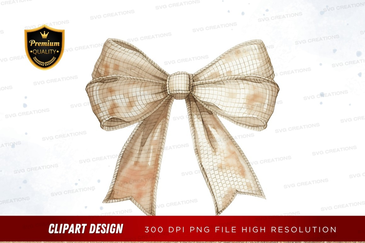 Elegant golden ribbon bow