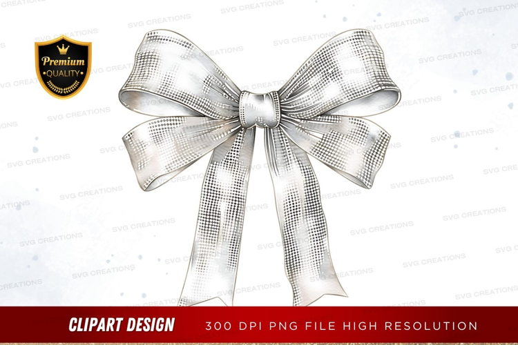 Elegant white ribbon bow
