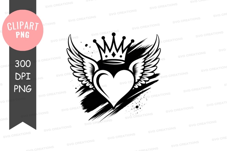 Heart Clipart Black And White Image 4