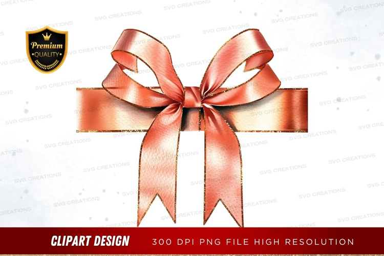 Elegant copper ribbon bow