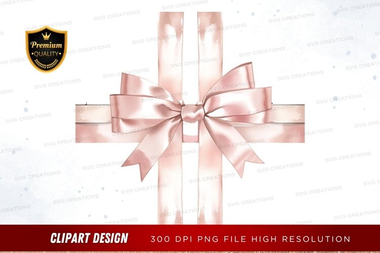 Elegant pink ribbon bow example image 1