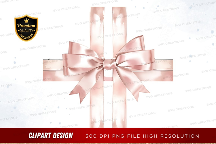 Elegant pink ribbon bow