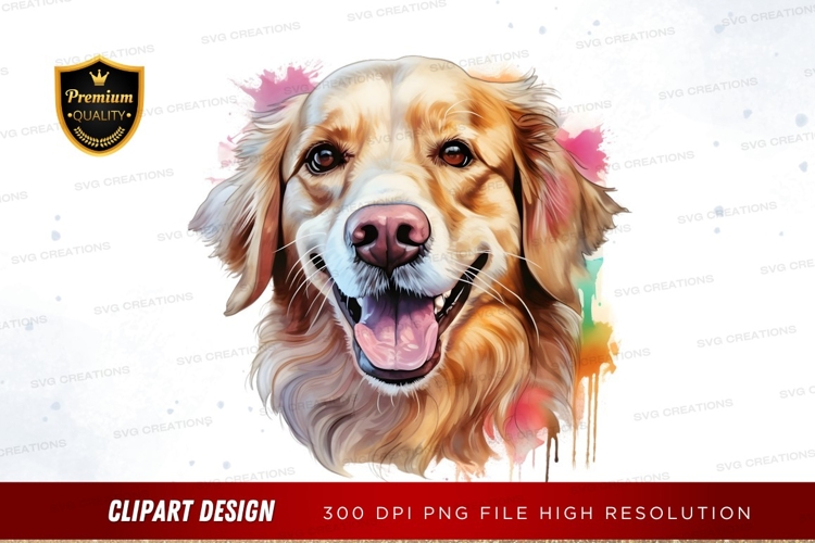 Golden Retriever Clipart Image 7